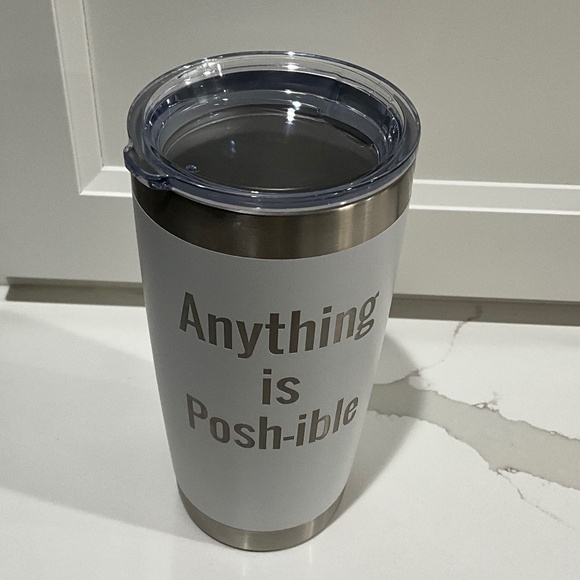 Engraved Coffee Cocktail Tumbler with “ Anything is Posh-ible ” CB - Picture 2 of 2